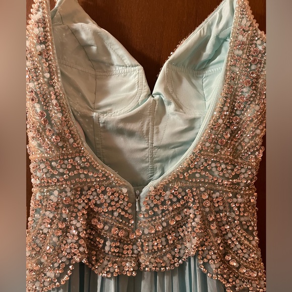 Mac Duggal 50392 Mint Crystal Bodice Gown - Picture 7 of 11